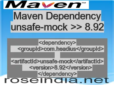 Maven dependency of unsafe-mock version 8.92