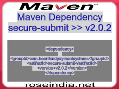 Maven dependency of secure-submit version v2.0.2