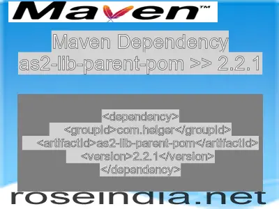 Maven dependency of as2-lib-parent-pom version 2.2.1