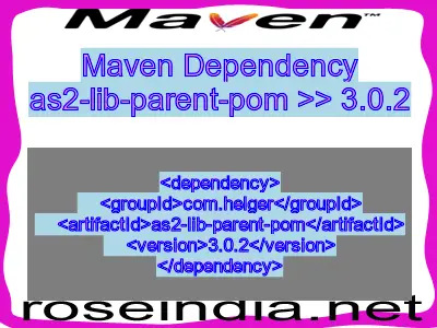 Maven dependency of as2-lib-parent-pom version 3.0.2