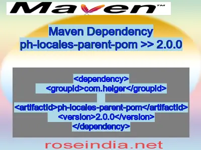 Maven dependency of ph-locales-parent-pom version 2.0.0