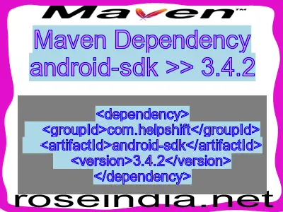 Maven dependency of android-sdk version 3.4.2