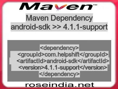 Maven dependency of android-sdk version 4.1.1-support