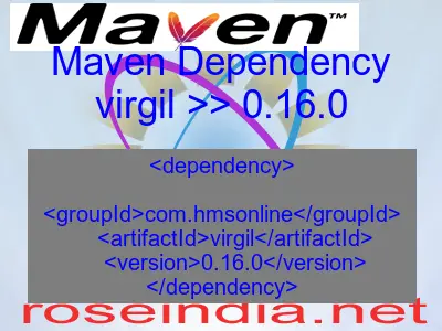 Maven dependency of virgil version 0.16.0