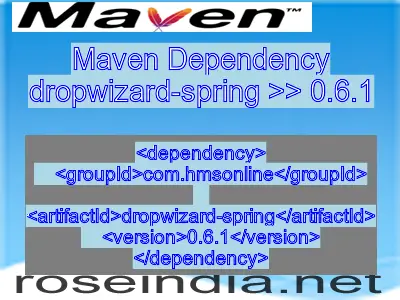 Maven dependency of dropwizard-spring version 0.6.1