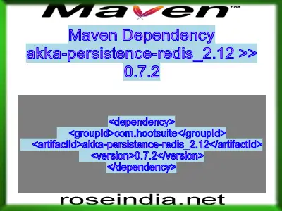 Maven dependency of akka-persistence-redis_2.12 version 0.7.2