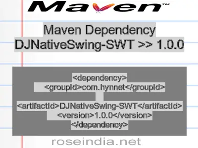 Maven dependency of DJNativeSwing-SWT version 1.0.0