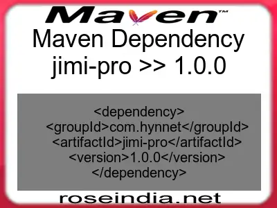 Maven dependency of jimi-pro version 1.0.0