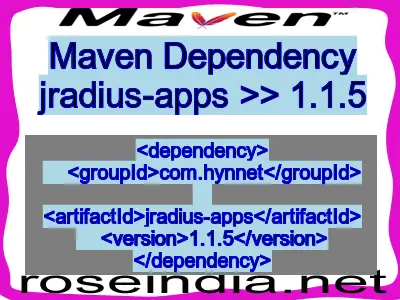 Maven dependency of jradius-apps version 1.1.5