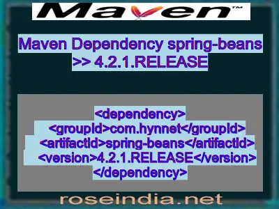 Maven dependency of spring-beans version 4.2.1.RELEASE