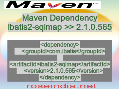 Maven dependency of ibatis2-sqlmap version 2.1.0.565