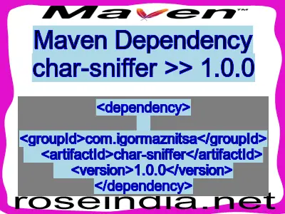 Maven dependency of char-sniffer version 1.0.0