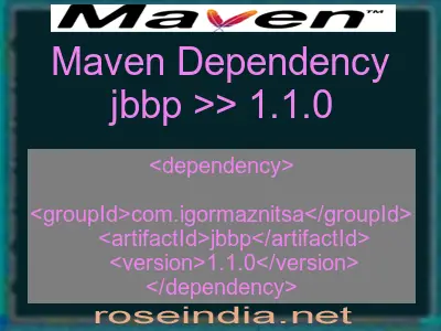 Maven dependency of jbbp version 1.1.0