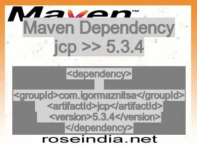 Maven dependency of jcp version 5.3.4