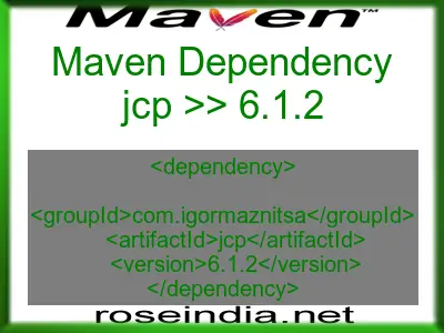 Maven dependency of jcp version 6.1.2