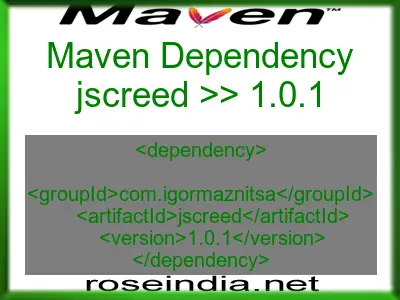 Maven dependency of jscreed version 1.0.1