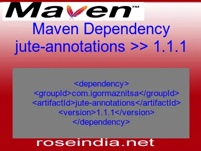 Maven dependency of jute-annotations version 1.1.1