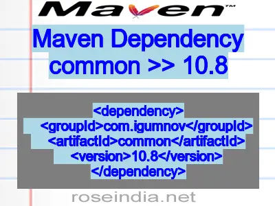 Maven dependency of common version 10.8