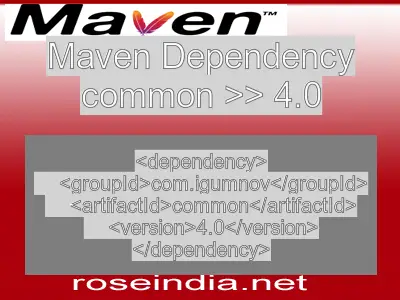 Maven dependency of common version 4.0