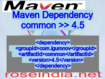 Maven dependency of common version 4.5