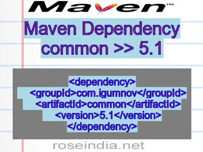 Maven dependency of common version 5.1