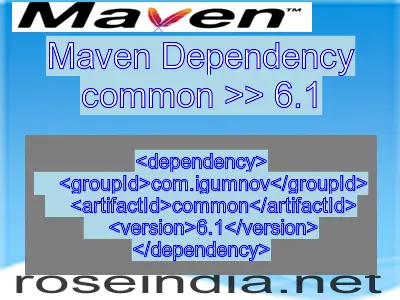 Maven dependency of common version 6.1