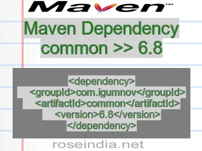 Maven dependency of common version 6.8