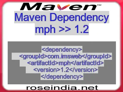 Maven dependency of mph version 1.2