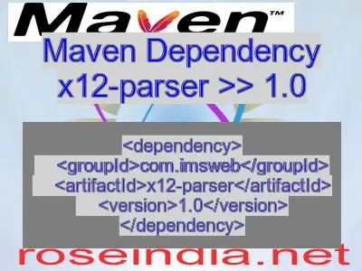 Maven dependency of x12-parser version 1.0