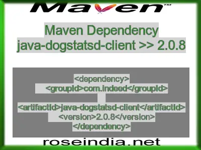 Maven dependency of java-dogstatsd-client version 2.0.8