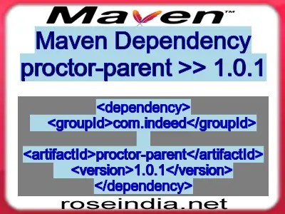 Maven dependency of proctor-parent version 1.0.1