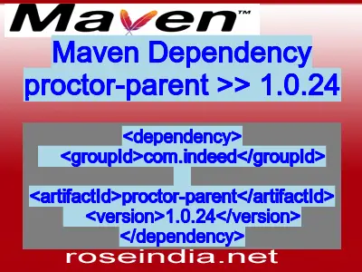 Maven dependency of proctor-parent version 1.0.24