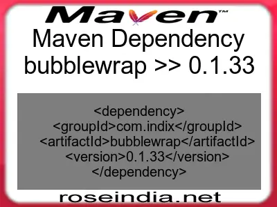 Maven dependency of bubblewrap version 0.1.33