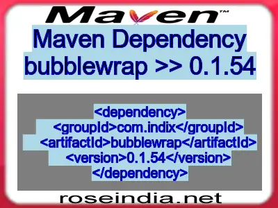 Maven dependency of bubblewrap version 0.1.54