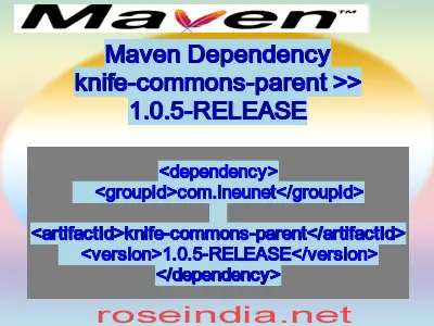 Maven dependency of knife-commons-parent version 1.0.5-RELEASE