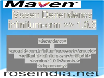 Maven dependency of infinitum-orm version 1.0.5