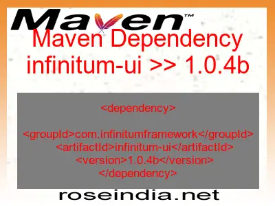 Maven dependency of infinitum-ui version 1.0.4b