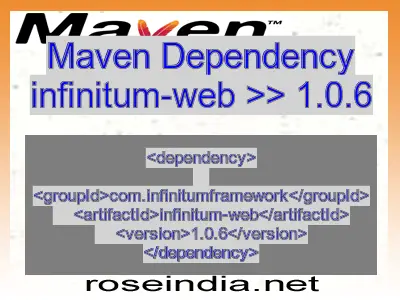 Maven dependency of infinitum-web version 1.0.6