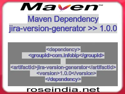 Maven dependency of jira-version-generator version 1.0.0