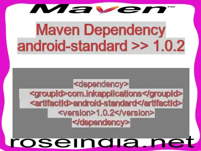 Maven dependency of android-standard version 1.0.2