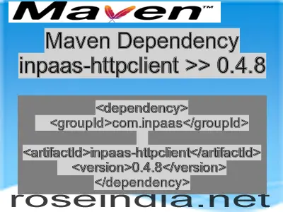 Maven dependency of inpaas-httpclient version 0.4.8