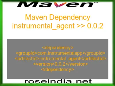 Maven dependency of instrumental_agent version 0.0.2