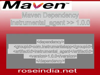 Maven dependency of instrumental_agent version 1.0.0