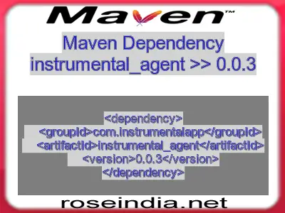 Maven dependency of instrumental_agent version 0.0.3