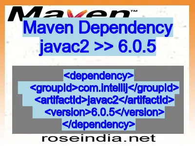 Maven dependency of javac2 version 6.0.5