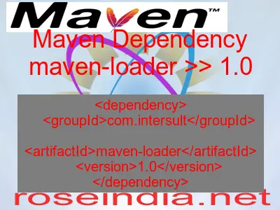 Maven dependency of maven-loader version 1.0