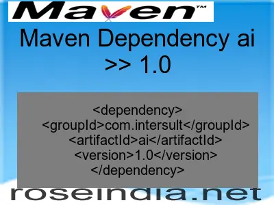 Maven dependency of ai version 1.0