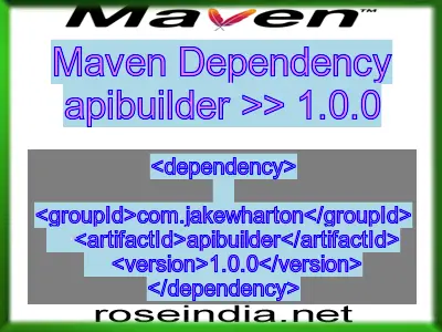 Maven dependency of apibuilder version 1.0.0