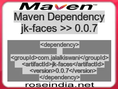 Maven dependency of jk-faces version 0.0.7