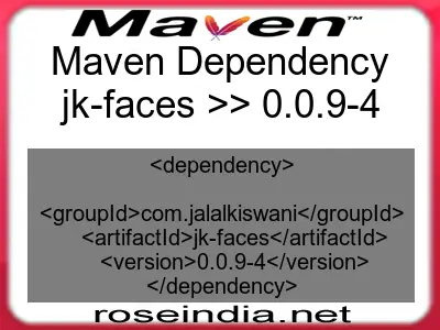 Maven dependency of jk-faces version 0.0.9-4